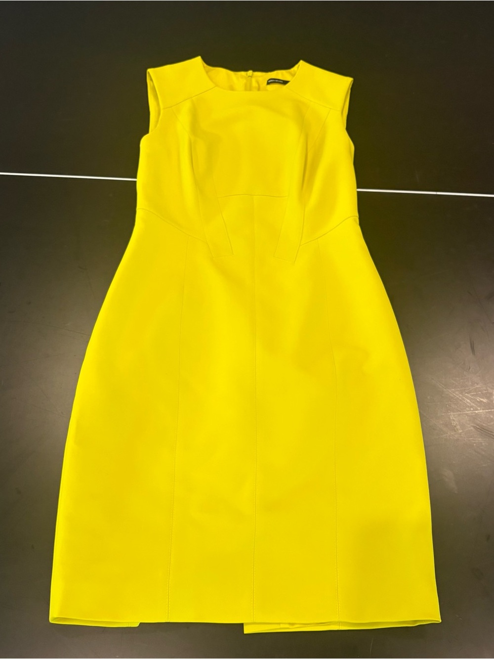 Karen Millen Bright Yellow Sleeveless Sheath Dress